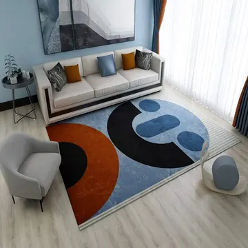 Cover of MOXIC Soft Abstract Art Living Room Area Rugs Rectangular Children Crawling Bedroom Rug Fleece Anti-Slip Carpets Nordic Modern Home Decor Mats Indoor Outdoor Runners Nursery 5' X 9'