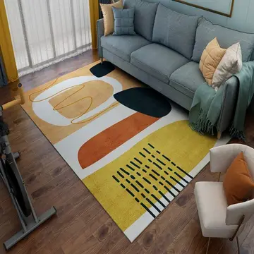 Cover of MOXIC Soft Abstract Art Living Room Area Rugs Rectangular Children Crawling Bedroom Rug Fleece Anti-Slip Carpets Nordic Modern Home Decor Mats Indoor Outdoor Runners Nursery 7' X 9'