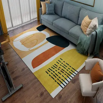 Cover of MOXIC Soft Abstract Art Living Room Area Rugs Rectangular Children Crawling Bedroom Rug Fleece Anti-Slip Carpets Nordic Modern Home Decor Mats Indoor Outdoor Runners Nursery 4' X 6.5'
