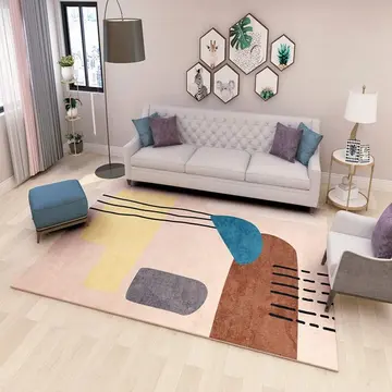 Cover of MOXIC Soft Abstract Art Living Room Area Rugs Rectangular Children Crawling Bedroom Rug Fleece Anti-Slip Carpets Nordic Modern Home Decor Mats Indoor Outdoor Runners Nursery 3' X 5'
