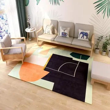 Cover of MOXIC Soft Abstract Art Living Room Area Rugs Rectangular Children Crawling Bedroom Rug Fleece Anti-Slip Carpets Nordic Modern Home Decor Mats Indoor Outdoor Runners Nursery 1.6' X 2.6'