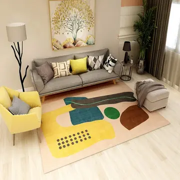 Cover of MOXIC Soft Abstract Art Living Room Area Rugs Rectangular Children Crawling Bedroom Rug Fleece Anti-Slip Carpets Nordic Modern Home Decor Mats Indoor Outdoor Runners Nursery 8' X 10'