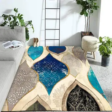Cover of MOXIC Soft Luxury Abstract Art Living Room Area Rugs Rectangular Children Crawling Bedroom Rug Fleece Anti-Slip Carpets Nordic Modern Home Decor Mats Indoor Outdoor Runners Nursery 4' X 5'