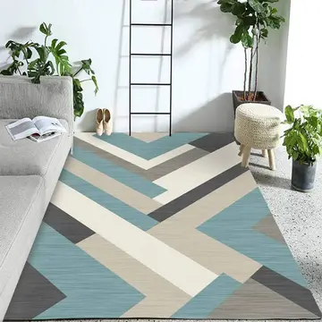 Cover of MOXIC Soft Geometric Living Room Area Rugs Rectangular Children Crawling Bedroom Rug Fleece Anti-Slip Carpets Nordic Modern Home Decor Mats Indoor Outdoor Runners Nursery 2' X 6'