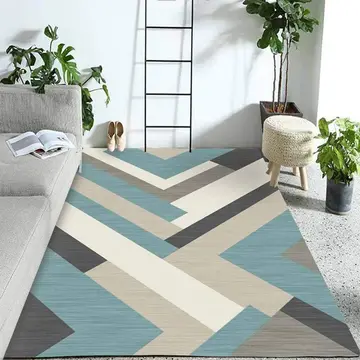 Cover of MOXIC Soft Geometric Living Room Area Rugs Square Children Crawling Bedroom Rug Fleece Anti-Slip Carpets Nordic Modern Home Decor Mats Indoor Outdoor Runners Nursery 3' X 3'
