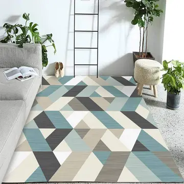 Cover of MOXIC Soft Geometric Living Room Area Rugs Rectangular Children Crawling Bedroom Rug Fleece Anti-Slip Carpets Nordic Modern Home Decor Mats Indoor Outdoor Runners Nursery 3' X 5'