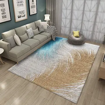 Cover of MOXIC Soft Abstract Art Living Room Area Rugs Square Children Crawling Bedroom Rug Fleece Anti-Slip Carpets Nordic Feather Modern Home Decor Mats Indoor Outdoor Runners Nursery 5' X 5'