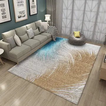 Cover of MOXIC Soft Abstract Art Living Room Area Rugs Rectangular Children Crawling Bedroom Rug Fleece Anti-Slip Carpets Nordic Feather Modern Home Decor Mats Indoor Outdoor Runners Nursery 2.6' X 6.5'