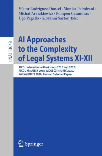 Cover of Ai Approaches to the Complexity of Legal Systems