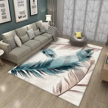 Cover of MOXIC Soft Abstract Art Living Room Area Rugs Rectangular Children Crawling Bedroom Rug Fleece Anti-Slip Carpets Nordic Feather Modern Home Decor Mats Indoor Outdoor Runners Nursery 4' X 5.2'