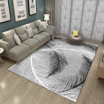 Cover of MOXIC Soft Abstract Art Living Room Area Rugs Rectangular Children Crawling Bedroom Rug Fleece Anti-Slip Carpets Nordic Feather Modern Home Decor Mats Indoor Outdoor Runners Nursery 4' X 7'