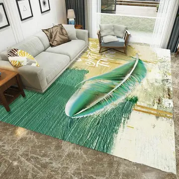 Cover of MOXIC Soft Abstract Art Living Room Area Rugs Rectangular Children Crawling Bedroom Rug Fleece Anti-Slip Carpets Nordic Feather Modern Home Decor Mats Indoor Outdoor Runners Nursery 3' X 7'