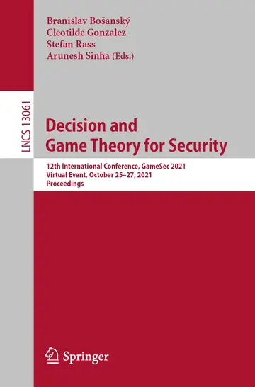 Cover of Decision and Game Theory for Security