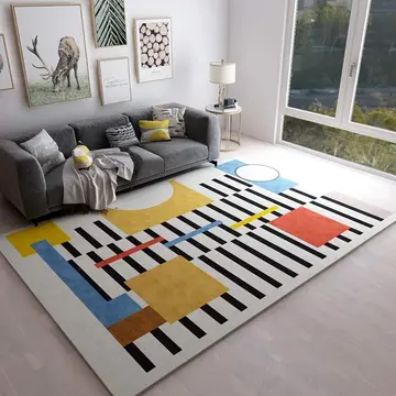 Cover of MOXIC Soft Abstract Art Living Room Area Rugs Rectangular Children Crawling Bedroom Rug Fleece Anti-Slip Carpets Nordic Modern Home Decor Mats Indoor Outdoor Runners Nursery 6' X 7'