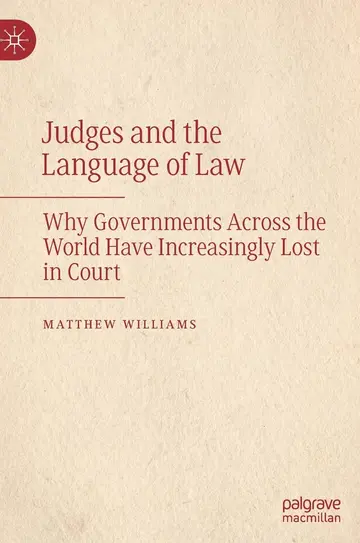 Cover of Judges and the Language of Law