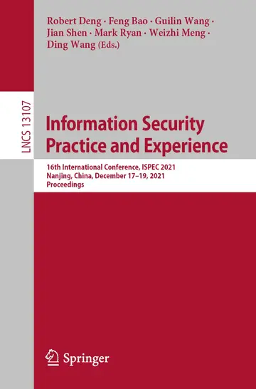 Cover of Information Security Practice and Experience