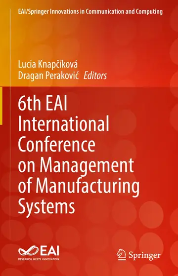 Cover of 6th EAI International Conference on Management of Manufacturing Systems