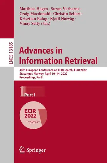 Cover of Advances in Information Retrieval