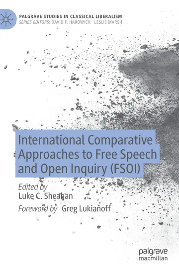 Cover of International Comparative Approaches to Free Speech and Open Inquiry (FSOI)