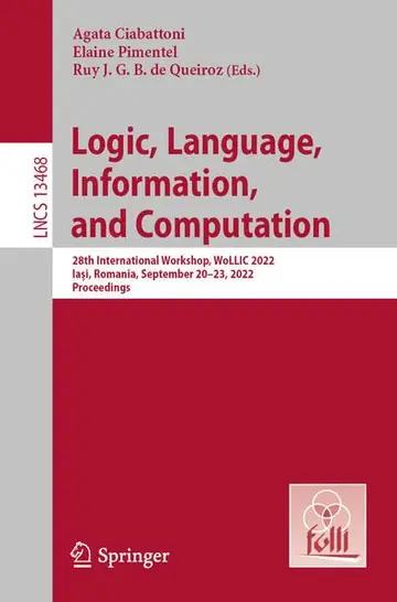 Cover of Logic, Language, Information, and Computation