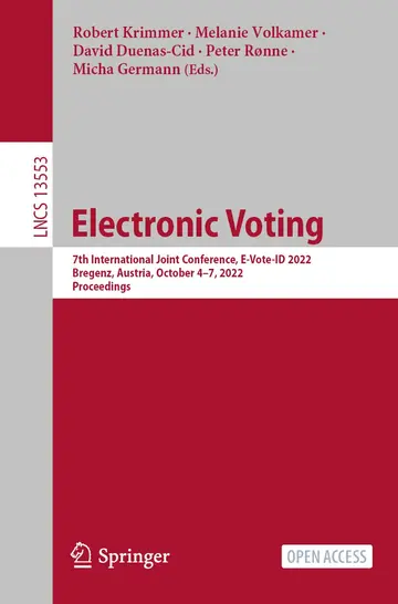 Cover of Electronic Voting