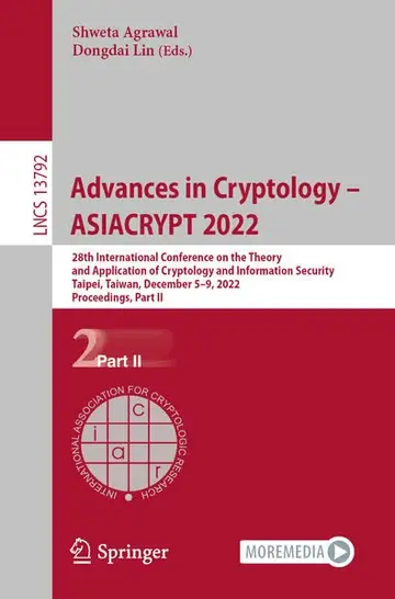Cover of Advances in Cryptology – ASIACRYPT 2022