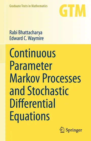 Cover of Continuous Parameter Markov Processes and Stochastic Differential Equations