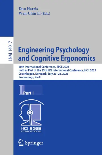 Cover of Engineering Psychology and Cognitive Ergonomics