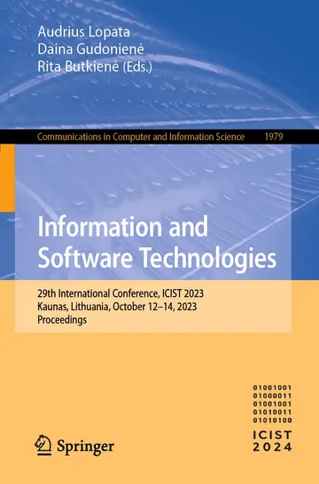 Cover of Information and Software Technologies