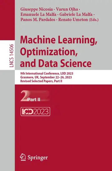 Cover of Machine Learning, Optimization, and Data Science