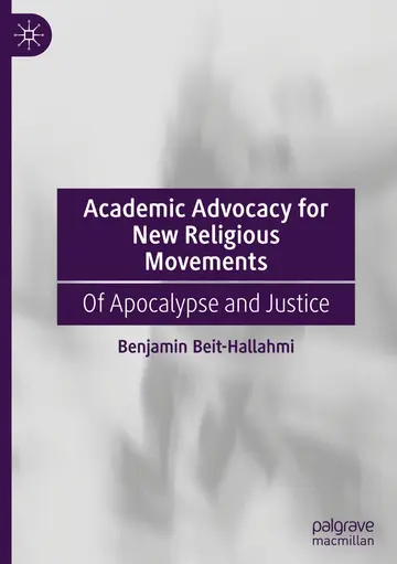 Cover of Academic Advocacy for New Religious Movements