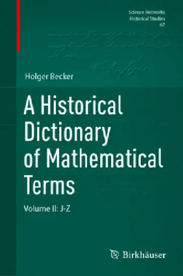 Cover of A Historical Dictionary of Mathematical Terms