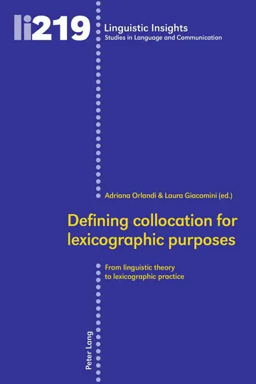 Cover of Defining collocation for lexicographic purposes