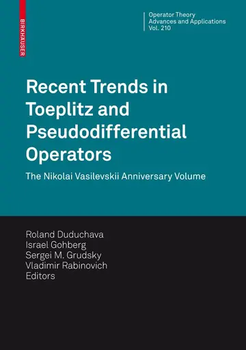 Cover of Recent Trends in Toeplitz and Pseudodifferential Operators