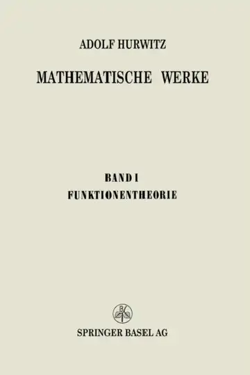 Cover of Mathematische Werke