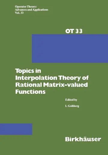 Cover of Topics in Interpolation Theory of Rational Matrix-valued Functions