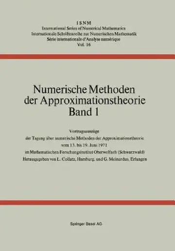 Cover of Numerische Methoden Der Approximationstheorie