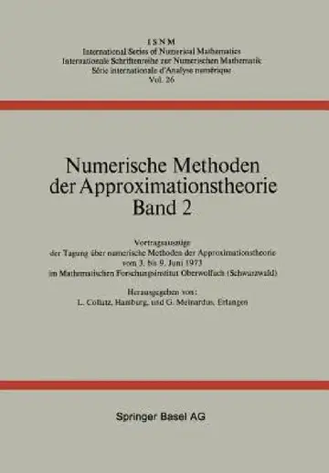 Cover of Numerische Methoden Der Approximationstheorie