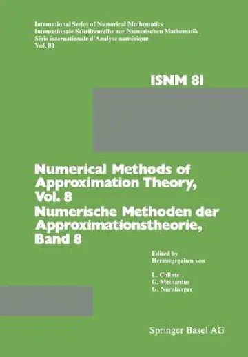Cover of Numerical Methods of Approximation Theory/Numerische Methoden Der Approximationstheorie
