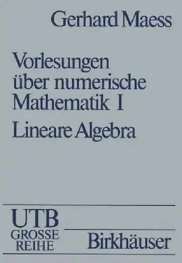 Cover of Vorlesungen Über Numerische Mathematik