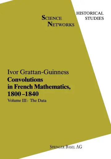 Cover of Convolutions in French Mathematics, 1800-1840