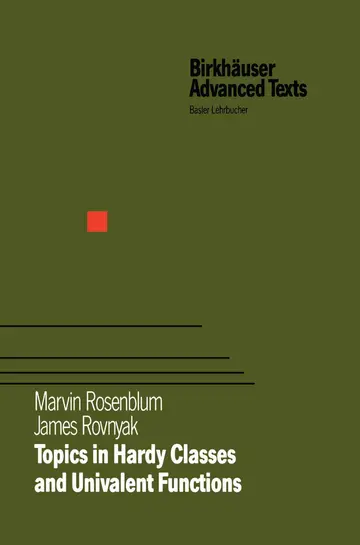 Cover of Topics in Hardy Classes and Univalent Functions