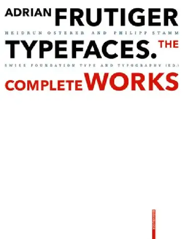 Cover of Adrian Frutiger - Typefaces