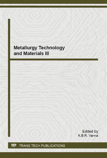 Cover of Metallurgy Technology and Materials