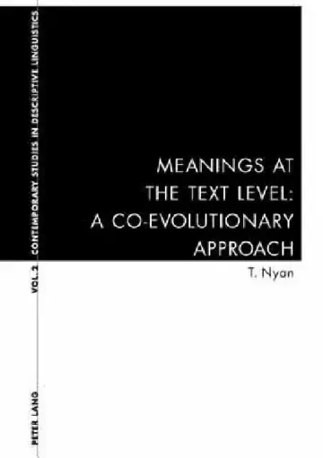 Cover of Meanings at the Text Level
