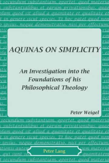 Cover of Aquinas on Simplicity