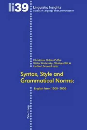 Cover of Syntax, Style and Grammatical Norms