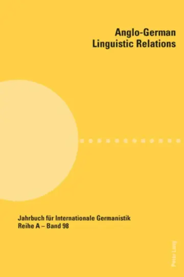 Cover of Anglo-German Linguistic Relations