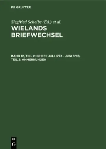 Cover of Briefe Juli 1793 - Juni 1795, Teil 2