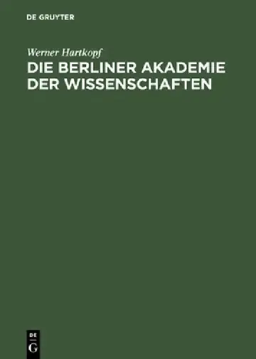 Cover of Die Berliner Akademie der Wissenschaften